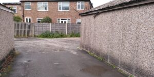 Image of the driveway from part way down